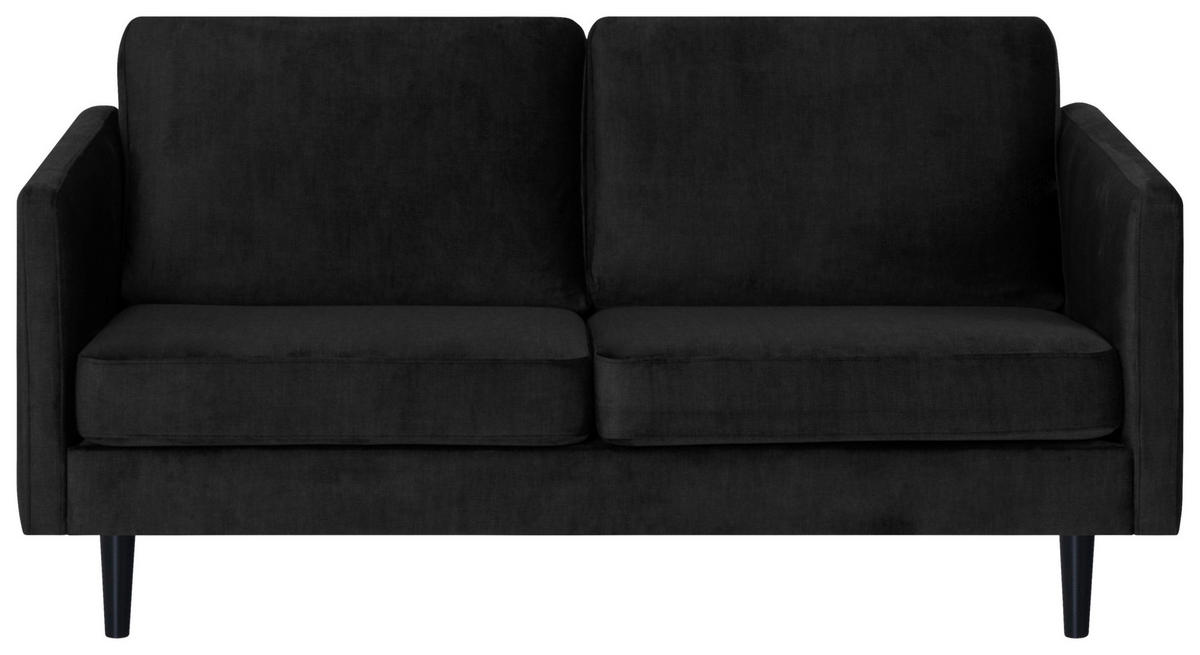2-SITS SOFFA i textil svart  - svart, Klassisk, trä/textil (156/77/89cm) - Hom`in