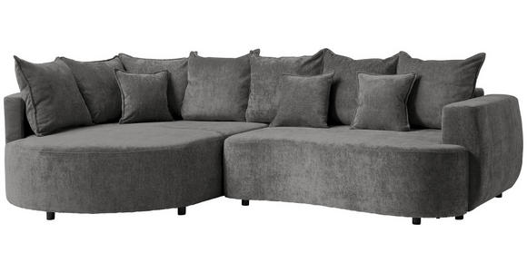 ECKSOFA  in Chenille Grau  194/307 cm  - Schwarz/Grau, Design, Kunststoff/Textil (194/307cm) - Carryhome