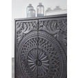 BARSCHRANK Mangoholz massiv Schwarz  - Schwarz, Design, Holz/Metall (90/160/45cm) - Landscape
