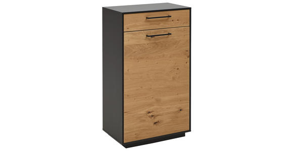 SCHUHSCHRANK 60/103/37 cm - Eichefarben/Anthrazit, Design, Holz/Holzwerkstoff (60/103/37cm) - Dieter Knoll