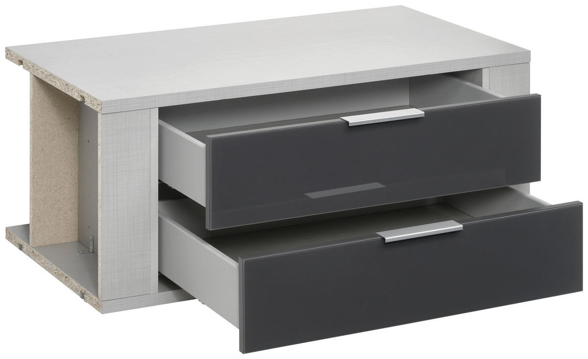 SCHUBKASTENEINSATZ 87/51/50 cm   - Grau, Modern, Holzwerkstoff (87/51/50cm) - MID.YOU