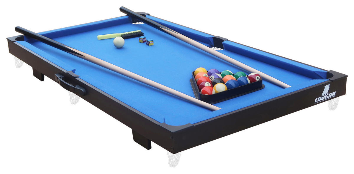 BILLARDTISCH - Blau/Schwarz, KONVENTIONELL, Holz/Kunststoff (64/12/118cm)