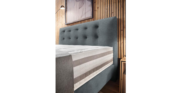 BOXSPRINGBETT 160/200 cm  in Grau  - Grau, KONVENTIONELL, Holz/Textil (160/200cm) - Dieter Knoll