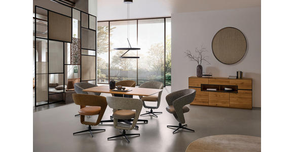 ESSTISCH Wildeiche rechteckig Wildeiche  - Wildeiche/Schwarz, KONVENTIONELL, Holz/Metall (170/90/77cm) - Linea Natura