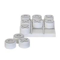 DEKOSPIEL - Weiß, LIFESTYLE, Stein/Metall (17,5/17,5/5cm) - Ambia Home