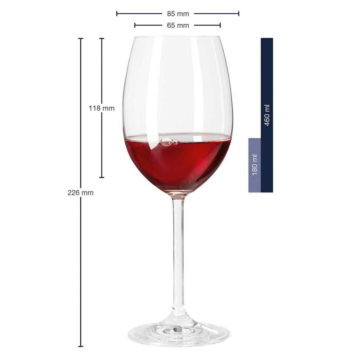 GLÄSERSET Daily  6-teilig  - Klar, Basics, Glas (8,5/25cm) - Leonardo