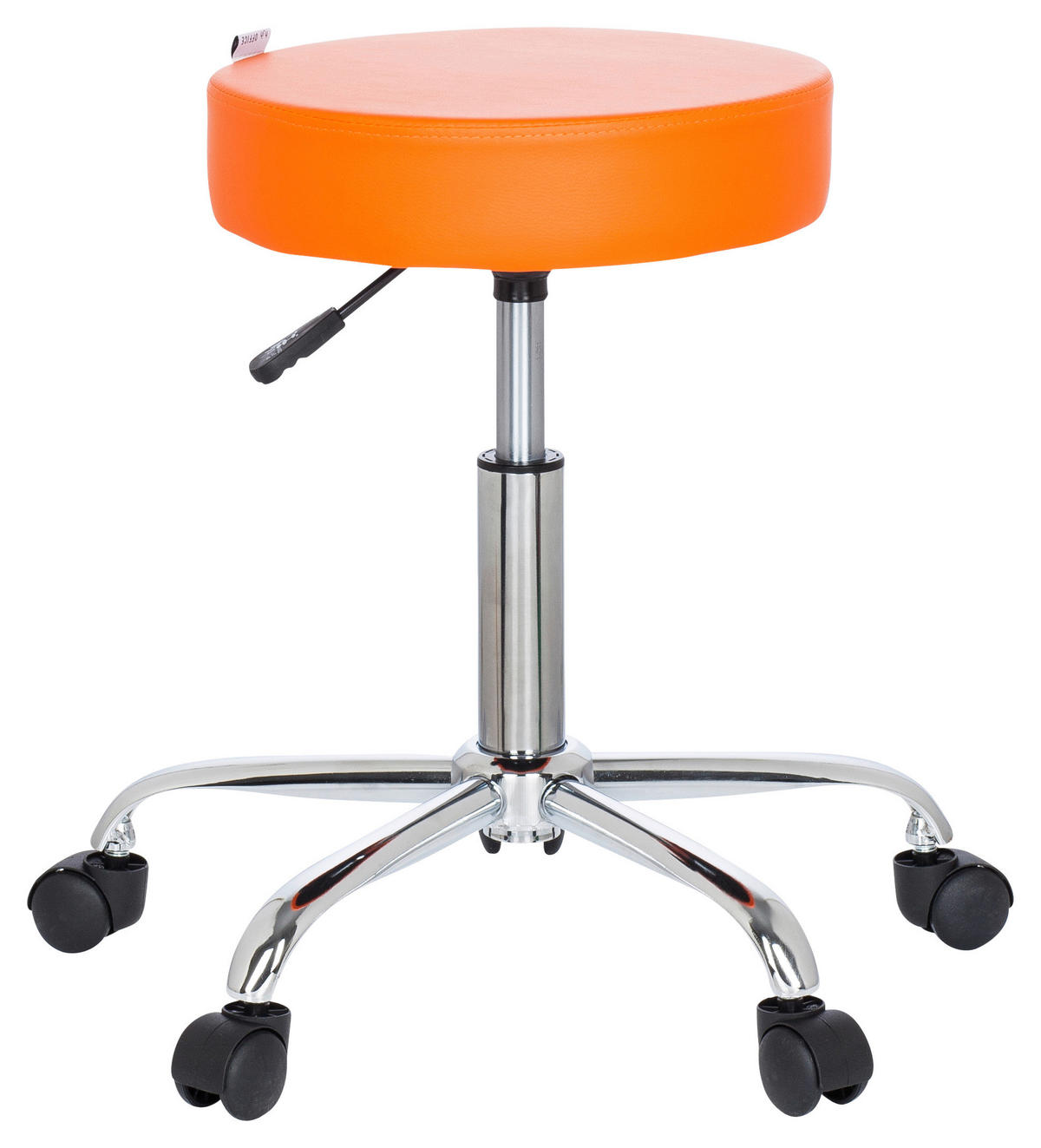BÜROHOCKER Orange, Chromfarben  - Chromfarben/Orange, MODERN, Kunststoff/Textil (57/45/57cm) - MID.YOU