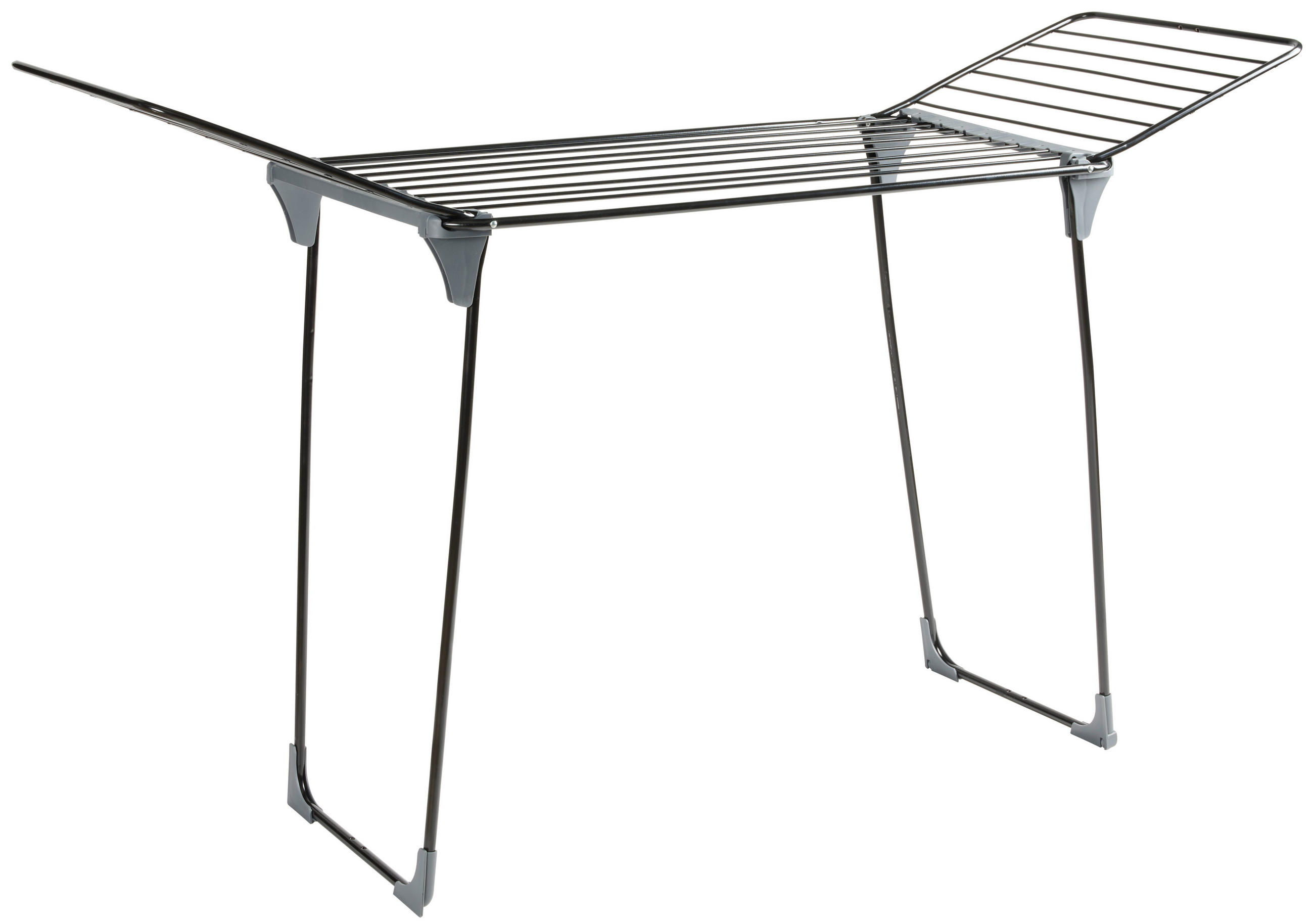 STOJEČI SUŠILEC PERILA - črna/antracit, Basics, kovina/umetna masa (180/55/88cm) - Homeware