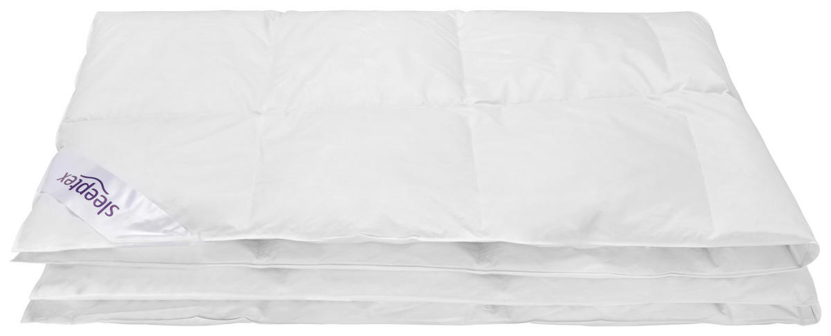 GANZJAHRESDECKE  140/200 cm 100 % Daunen  - Weiß, Basics, Textil (140/200cm) - Sleeptex