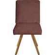 STUHL  in Chenille Holz, Textil  - Eichefarben/Rosa, Design, Holz/Textil (46/94/58cm) - Dieter Knoll