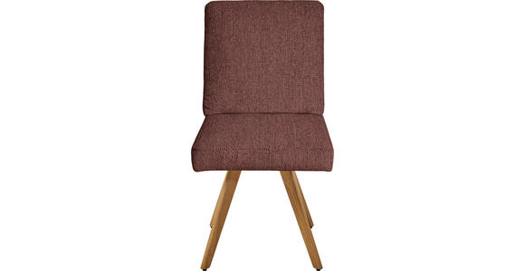 STUHL  in Chenille Holz, Textil  - Eichefarben/Rosa, Design, Holz/Textil (46/94/58cm) - Dieter Knoll