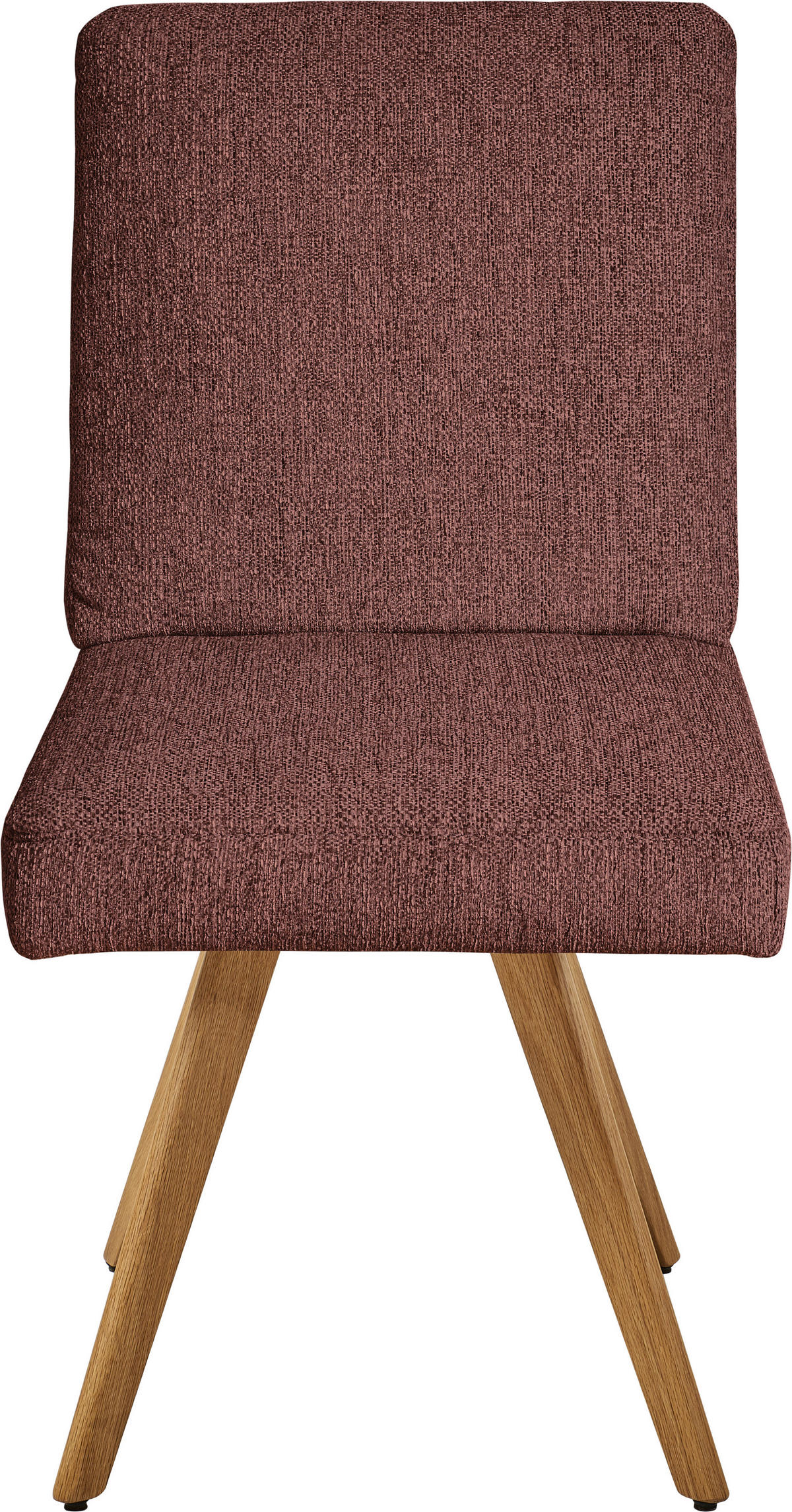 STUHL  in Chenille Holz, Textil  - Eichefarben/Rosa, Design, Holz/Textil (46/94/58cm) - Dieter Knoll