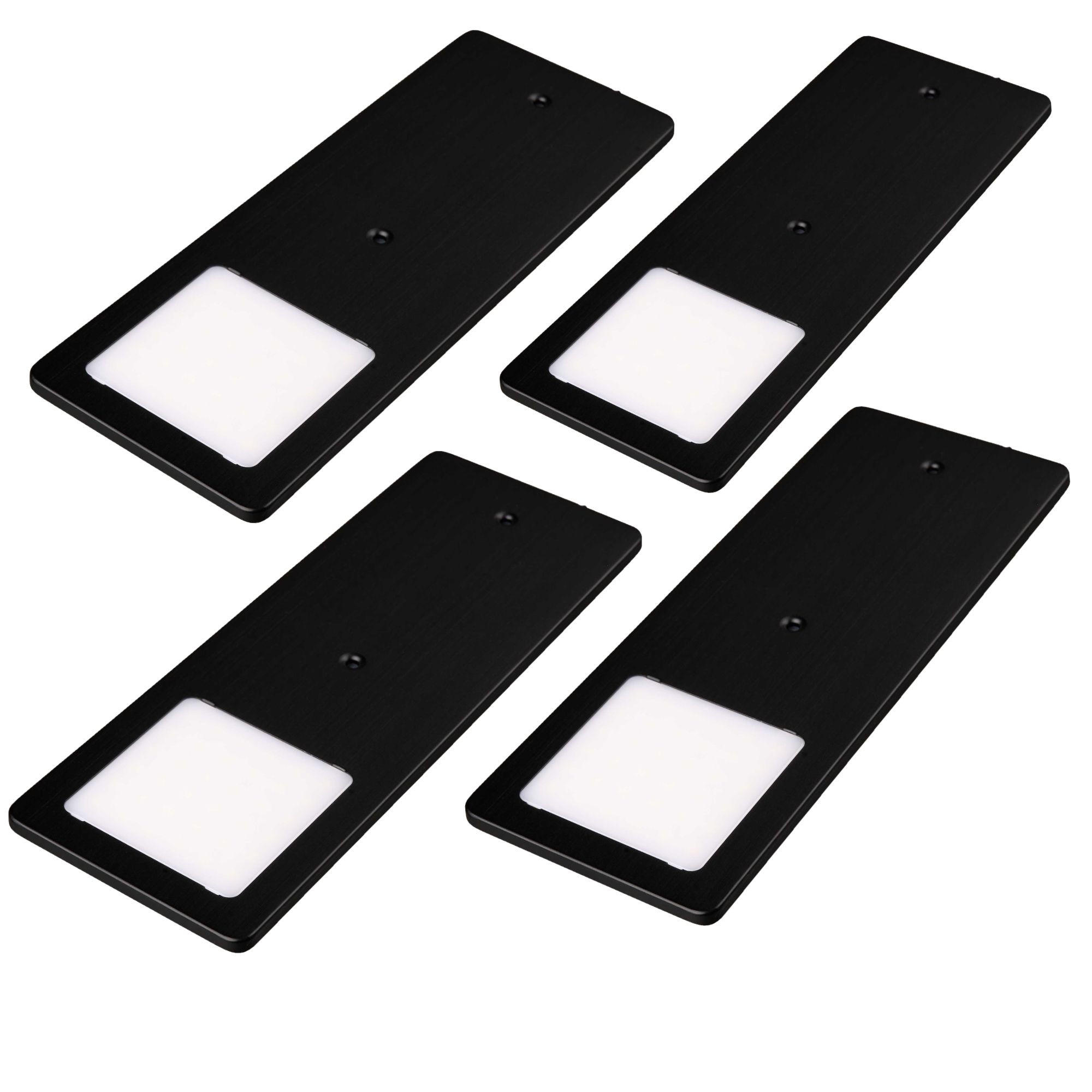 UNTERBAULEUCHTEN-SET - Schwarz, Basics, Kunststoff/Metall (19/7/0,5cm) - HKT