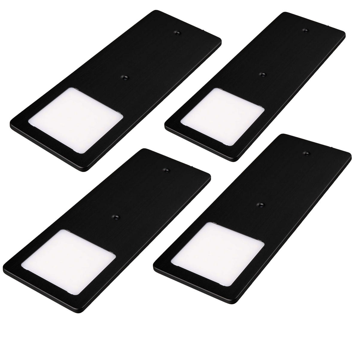 UNTERBAULEUCHTEN-SET - Schwarz, Basics, Kunststoff/Metall (19/7/0,4cm) - HKT