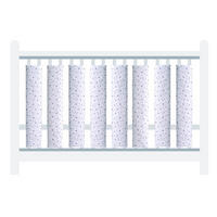 ZAŠTITNA OGRADICA ZA KREVET   - bijela/siva, Basics, tekstil (27/56cm)