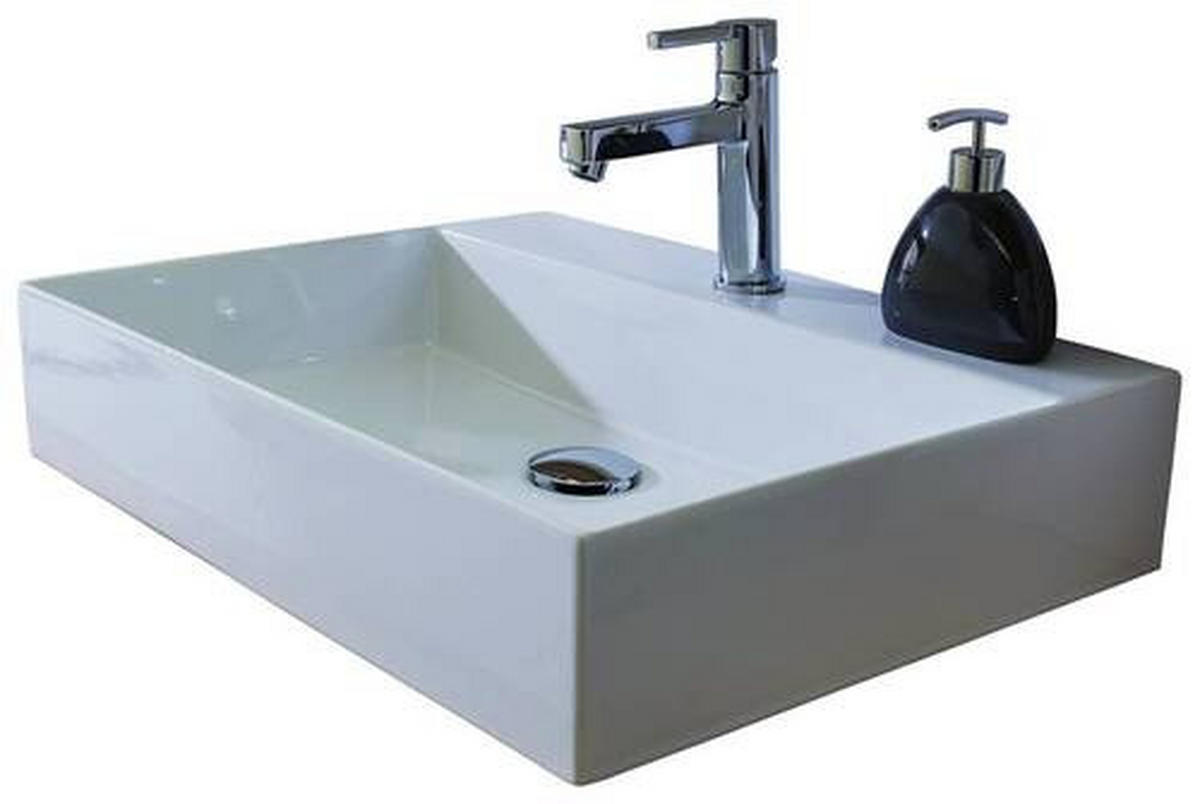 WASCHBECKEN 62/12,5/45 cm  - Weiß, Basics, Keramik (62/12,5/45cm) - Novel