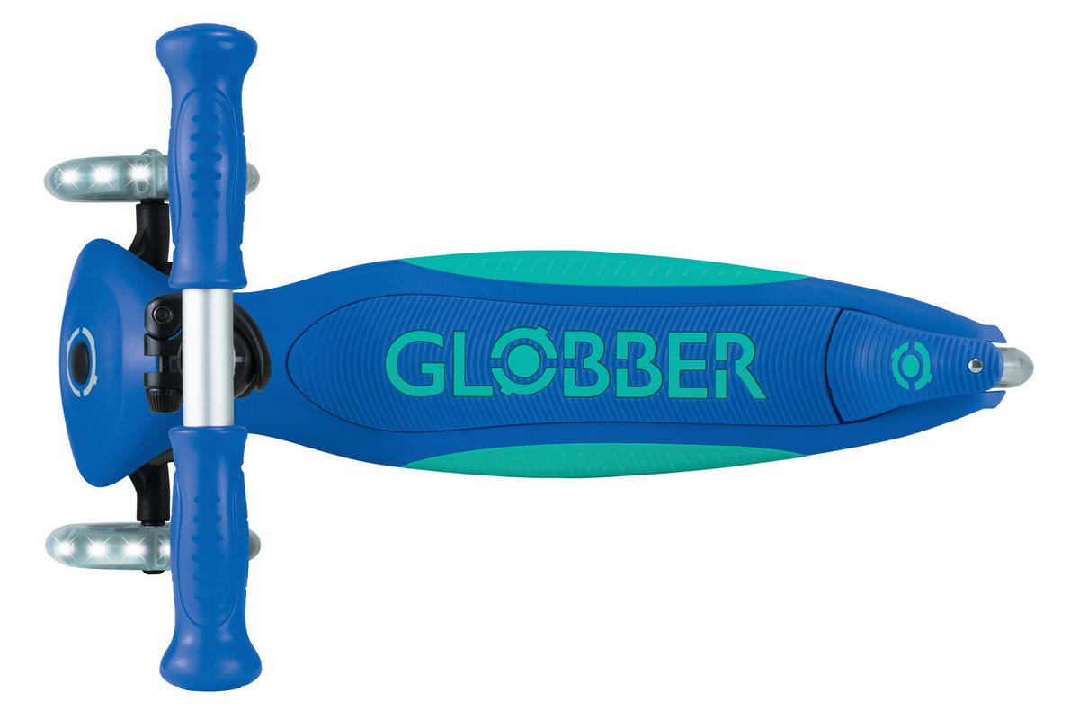 KINDERSCOOTER ELITE LIGHTS  - Dunkelblau, Basics, Kunststoff (57.5/28/82.5cm) - GLOBBER