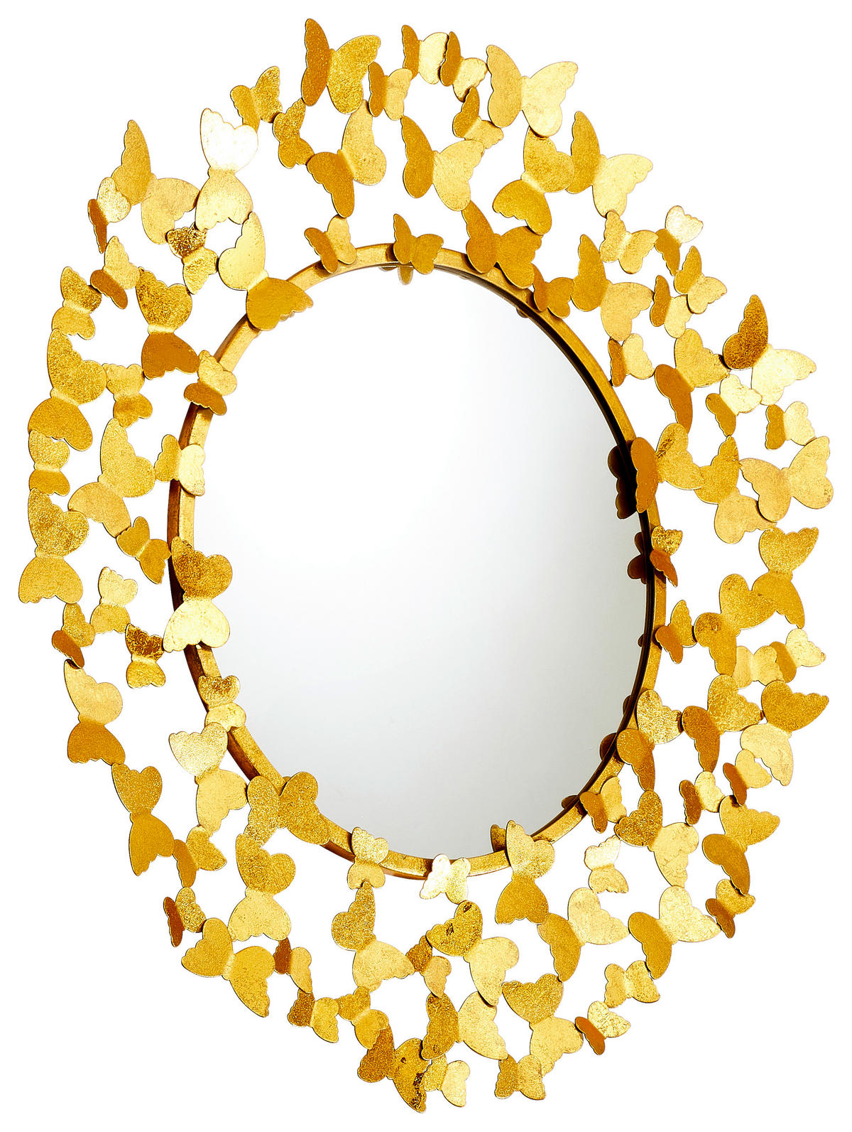 WANDSPIEGEL  - Goldfarben, Design, Glas/Metall (92/92/5cm) - Ambia Home