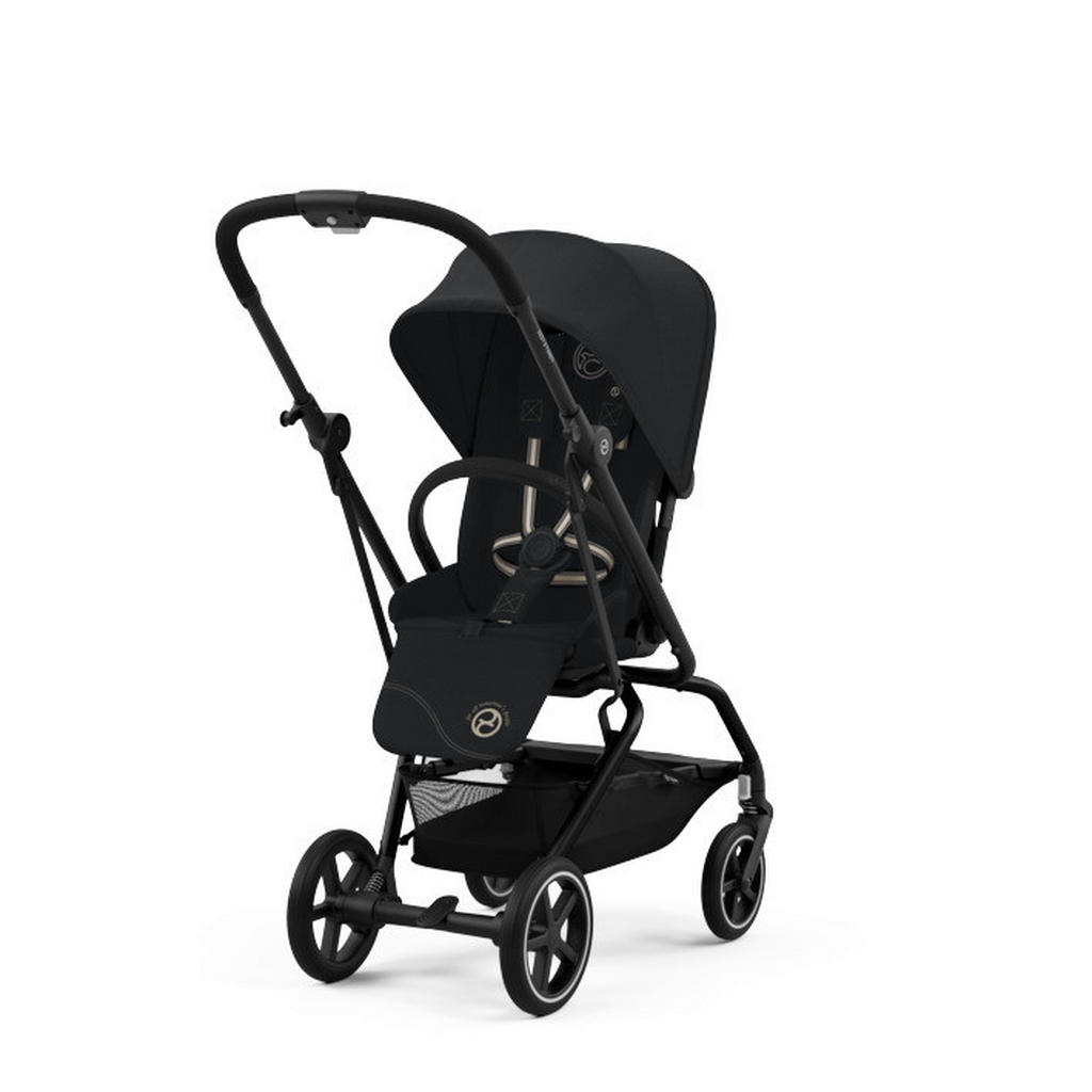 Thumbnail - cybex Gold Buggy Eezy S Twist+2, Schwarz, Textil, 45x105x80.5 cm, UV 50+, Fußstütze abklappbar, 5-Punkte-Gurt, für Babys...