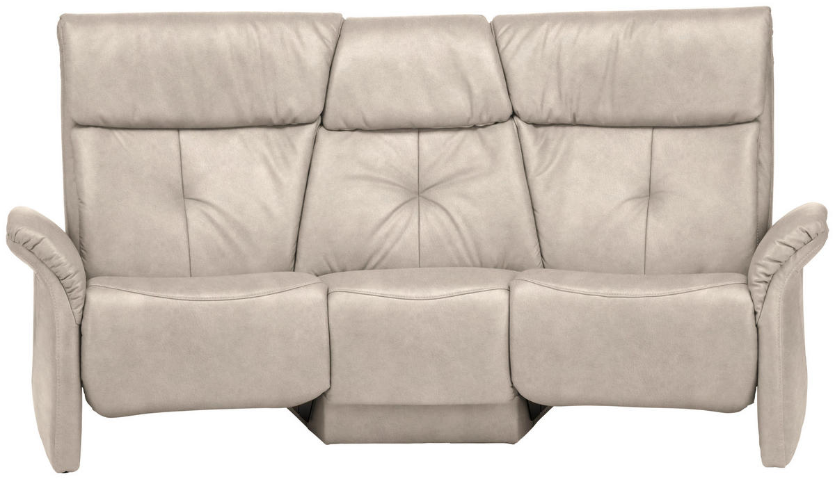 TRAPEZSOFA in Echtleder Hellbraun  - Hellbraun/Naturfarben, KONVENTIONELL, Leder/Holz (208/103/105cm) - Himolla Komfortklass