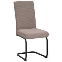 SCHWINGSTUHL   Mikrofaser  - Hellbraun/Schwarz, MODERN, Textil/Metall (46/100/61cm) - MID.YOU