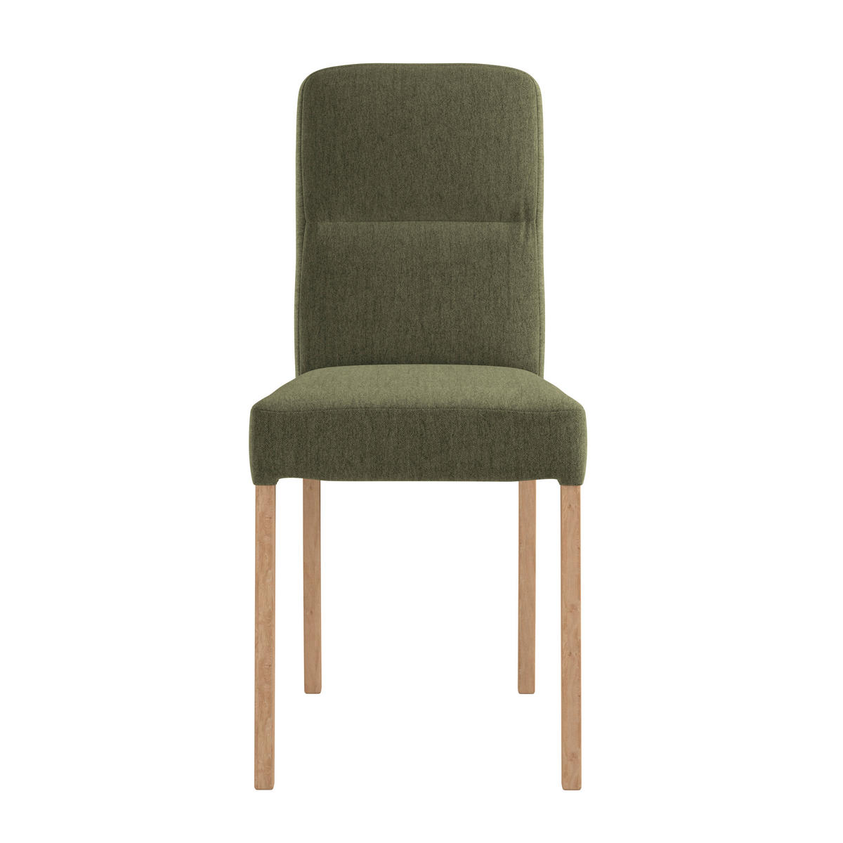 STUHL - Eichefarben/Grün, KONVENTIONELL, Holz/Textil (43/91/58cm)
