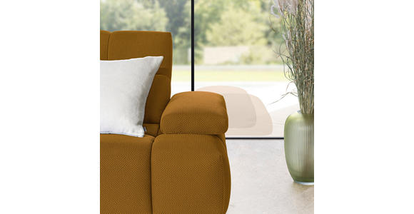 ECKSOFA in Struktur Senfgelb 233/313 cm - Senfgelb/Schwarz, Design, Kunststoff/Textil (233/313cm) - Emilio Belluti