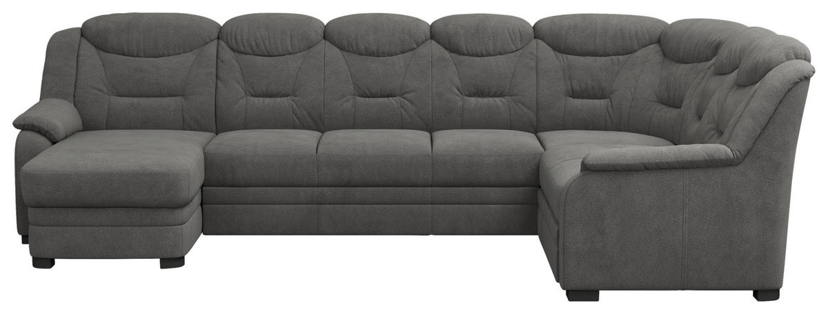 WOHNLANDSCHAFT in Chenille Anthrazit  - Anthrazit/Schwarz, Basics, Kunststoff/Textil (162/330/211cm) - MID.YOU