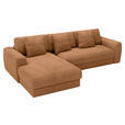 ECKSOFA in Cord Rostfarben 182/302 cm - Rostfarben/Schwarz, MODERN, Kunststoff/Textil (182/302cm) - Carryhome
