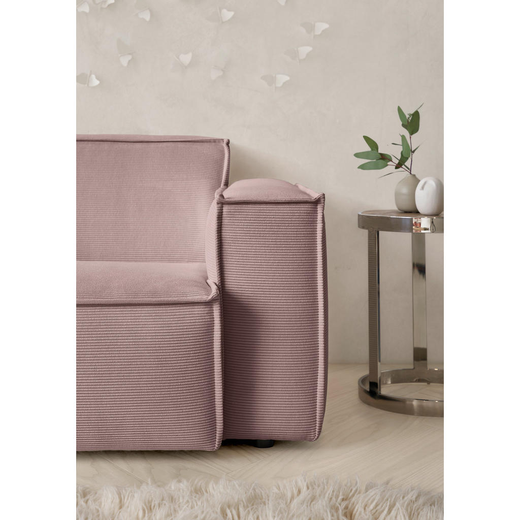 Thumbnail - Hom`in Ecksofa, Altrosa, Textil, 4-Sitzer, Ottomane links, L-Form, 276x168 cm, Blauer Engel, Goldenes M, Oeko-Tex® Stand...