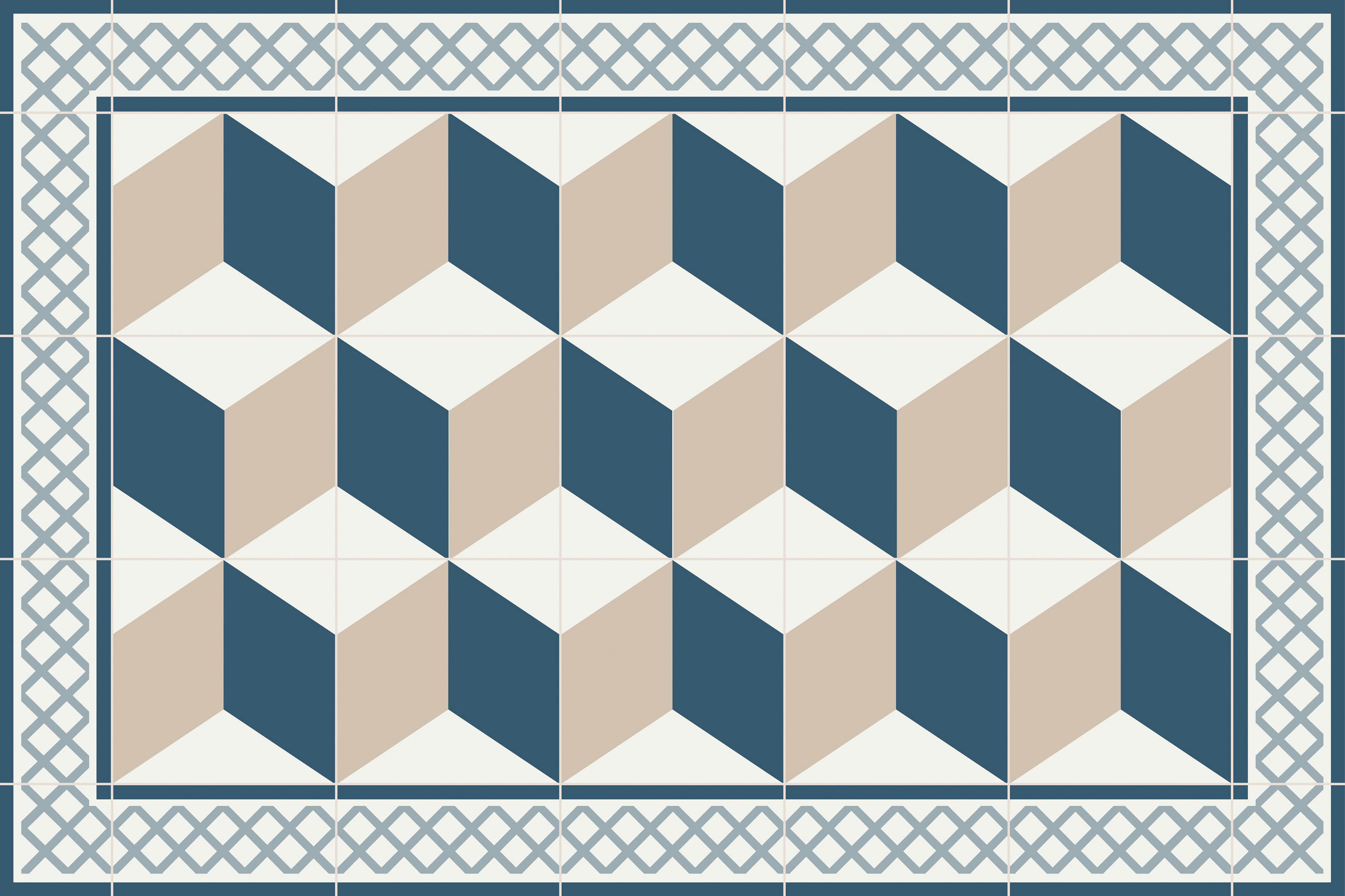OUTDOORTEPPICH 40/60 cm Blau - Blau, Design, Kunststoff (40/60cm)
