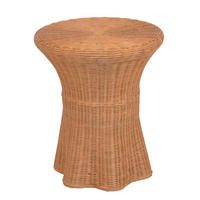 BEISTELLTISCH 44/44/51 cm Rattan massiv Honig rund  - Honig, Natur, Holz (44/44/51cm) - MID.YOU