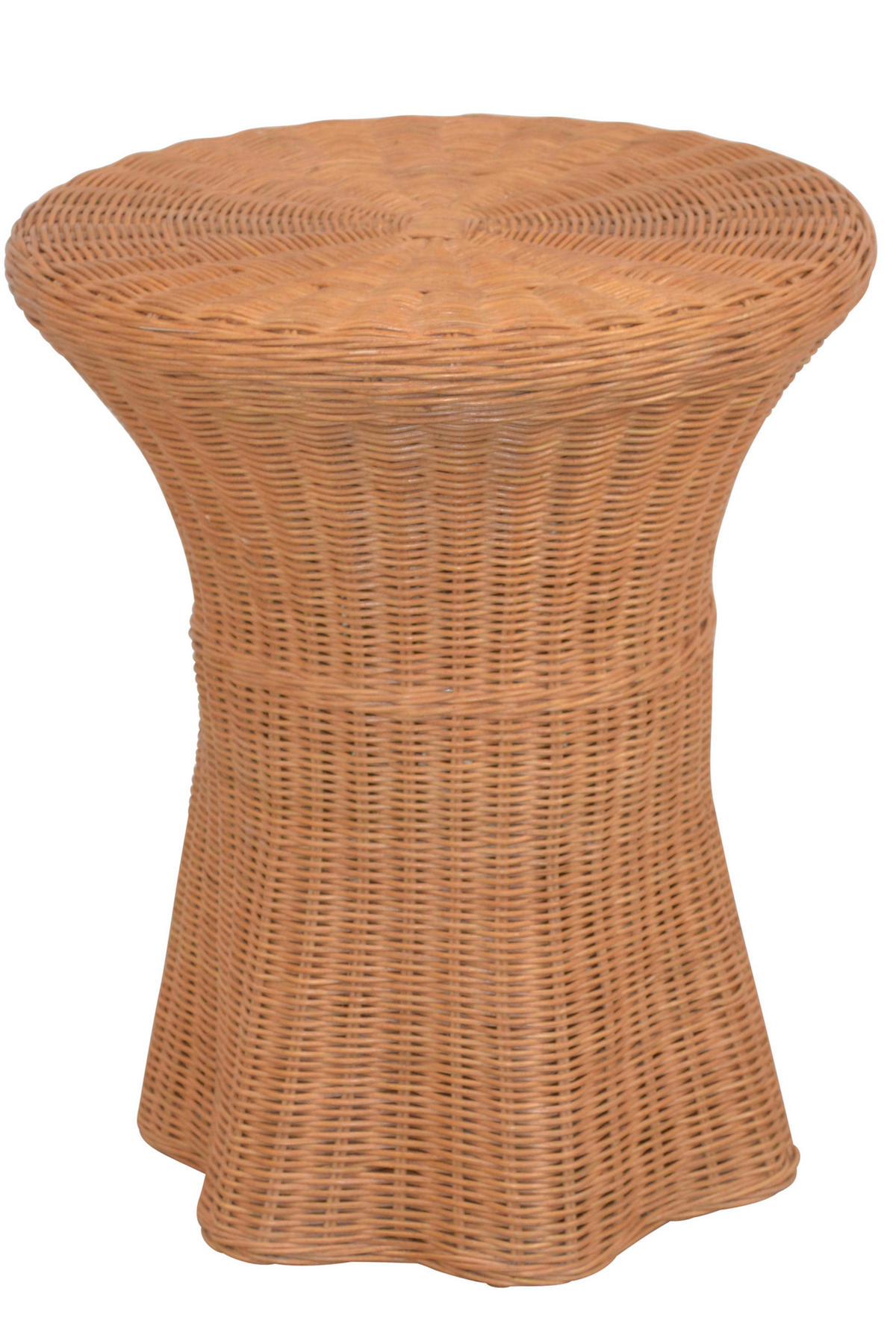 BEISTELLTISCH 44/44/51 cm Rattan massiv Honig rund  - Honig, Natur, Holz (44/44/51cm) - MID.YOU
