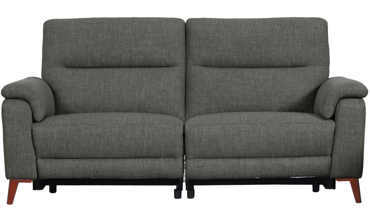 SITZGARNITUR Webstoff Dunkelgrau  - Dunkelgrau/Schwarz, MODERN, Textil/Metall - Livetastic