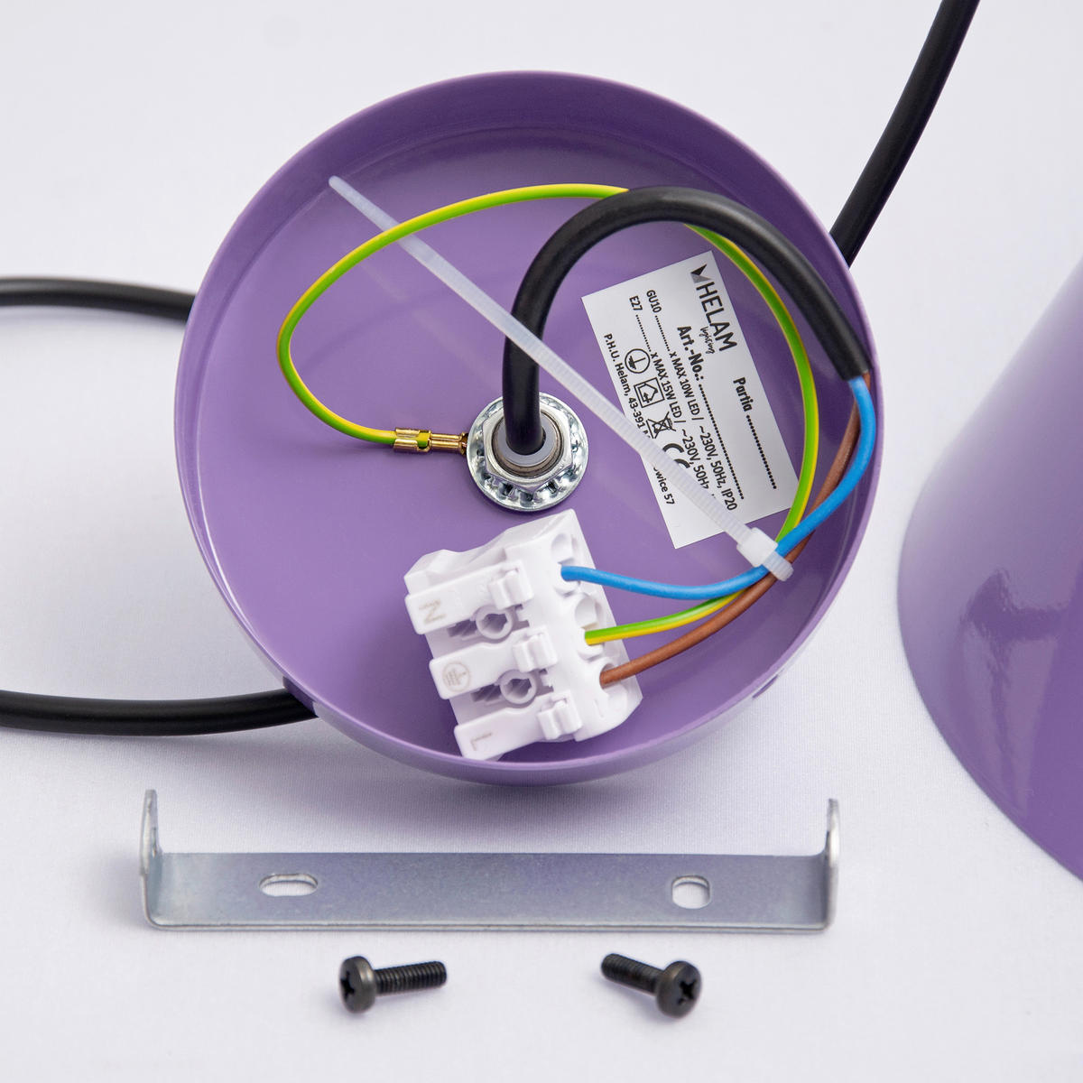 HÄNGELEUCHTE 18/18/98 cm  - Flieder, LIFESTYLE, Metall (18/18/98cm)