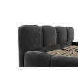 POLSTERBETT Lattenrost, Bettkasten Schwarz 140/200 cm  - Schwarz, Design, Holz/Textil (140/200cm) - Carryhome