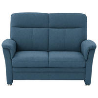 2-SITZER-SOFA Flachgewebe Blau  - Blau/Alufarben, Konventionell, Textil/Metall (142/100/89cm) - Beldomo Comfort
