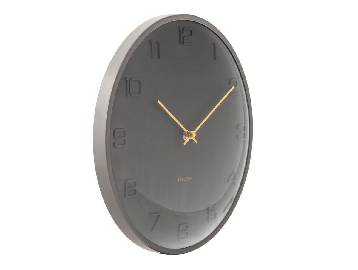 WANDUHR Fuerte Grau  - Grau, Basics, Metall (30.5cm) - Karlsson