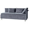 POLSTERLIEGE Flachgewebe Graublau  - Graublau/Alufarben, KONVENTIONELL, Holz/Holzwerkstoff (90/200cm) - Beldomo - Sleep