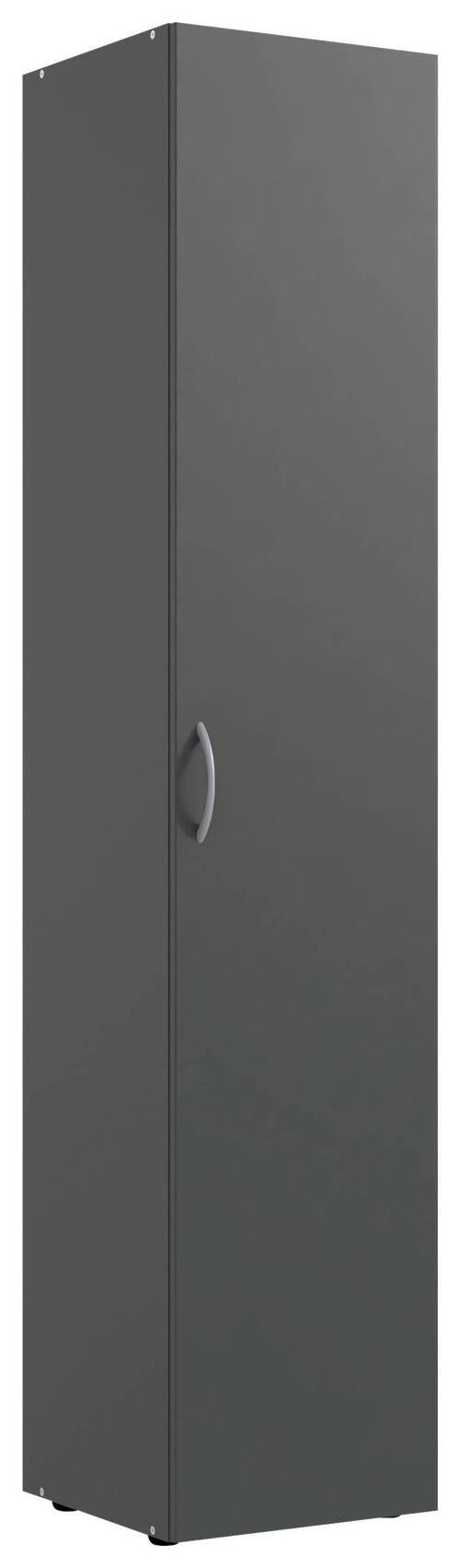 MEHRZWECKSCHRANK 40/185/40 cm in Graphitfarben - Alufarben/Graphitfarben, KONVENTIONELL, Holzwerkstoff/Kunststoff (40/185/40cm) - Xora