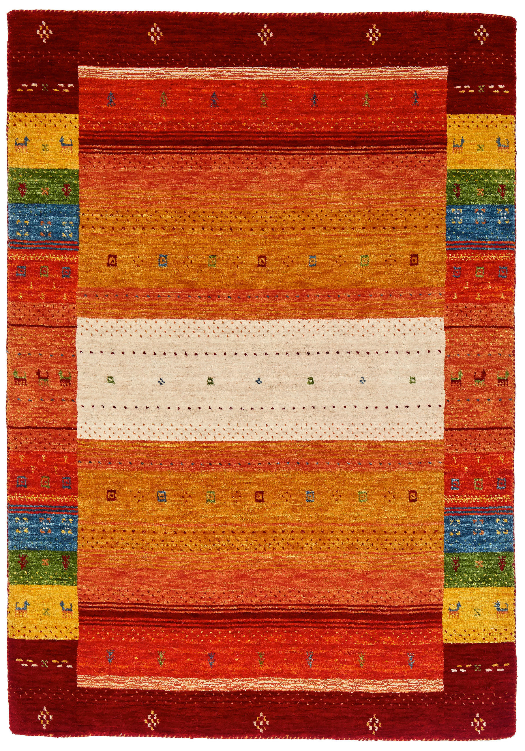 ORIENTÁLNÍ KOBEREC, 70/140 cm, vícebarevná, červená - vícebarevná/červená, Lifestyle, textil (70/140cm) - Cazaris