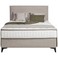 BOXSPRINGBETT 140/200 cm  in Beige  - Beige/Schwarz, Design, Kunststoff/Textil (140/200cm) - Hom`in