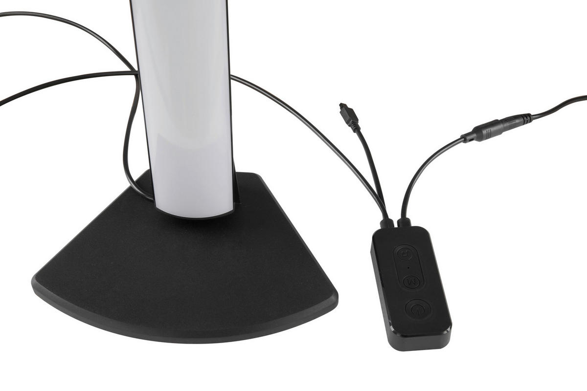 LED-STEHLEUCHTE 17,5/13/121,5 cm    - Schwarz/Weiß, LIFESTYLE, Kunststoff (17,5/13/121,5cm) - Novel