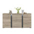 SIDEBOARD Eichefarben, Grau - Eichefarben/Silberfarben, Design, Holzwerkstoff/Kunststoff (170/87/43cm) - CARRYHOME