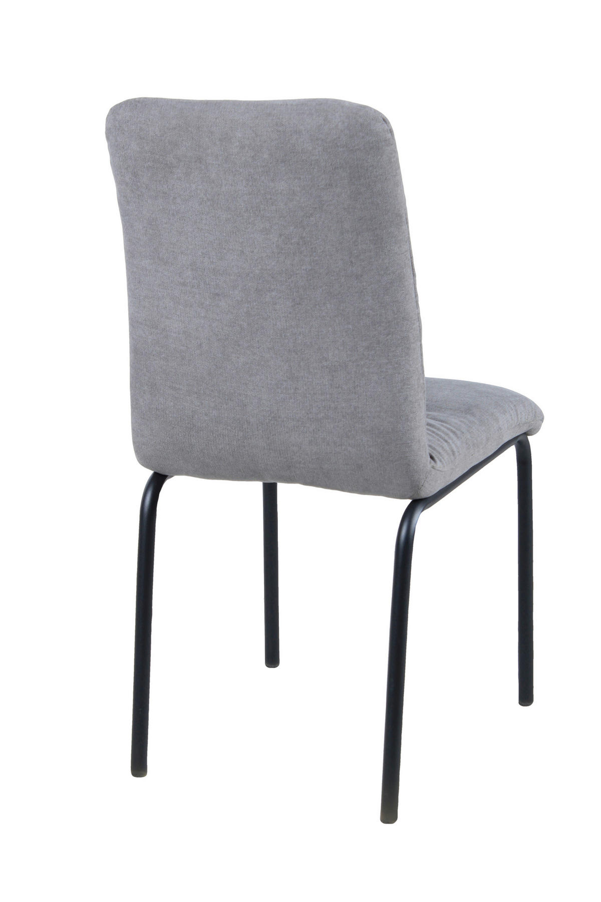 STUHL-SET 2 Stück  in  - Hellgrau/Schwarz, Design, Textil/Metall (44,5/87/55,5cm) - Livetastic