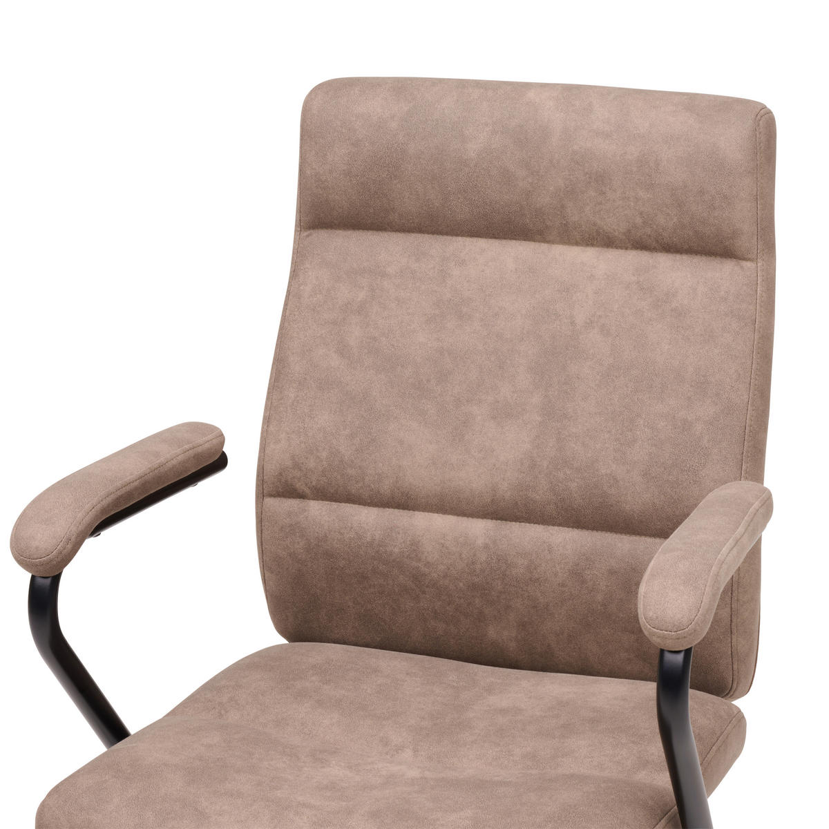 OTOČNÁ ŽIDLE, tkaná látka, černá, světle hnědá - černá/světle hnědá, Moderní, kov/textil (60/99-109/64cm) - MID.YOU