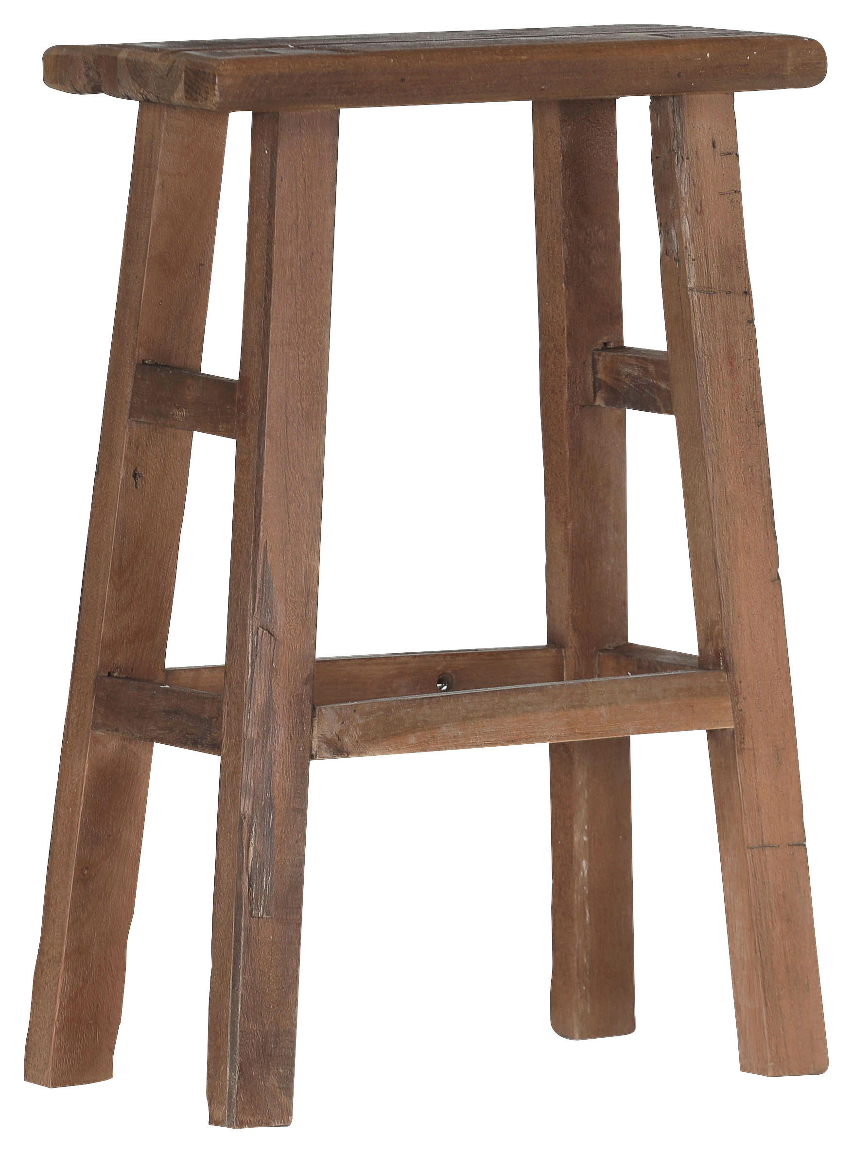 BARHOCKER Naturfarben Altholz, Recyclingholz massiv - Naturfarben, Natur, Holz (50/75/25cm)