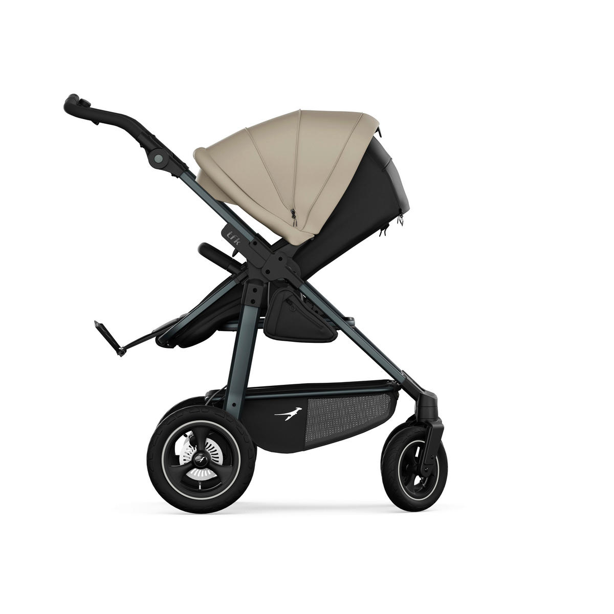KOMBIKINDERWAGEN  mono4 2-in-1 Kombikinderwagen  Sand  - Sandfarben/Schwarz, Basics, Textil/Metall (57/110/108cm) - TFK