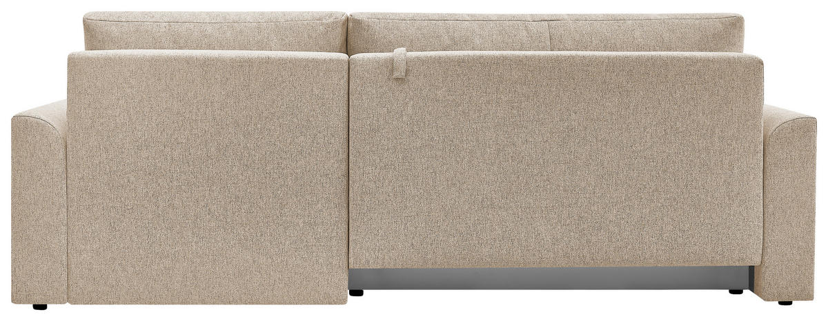 ECKSOFA KIMMY Beige Flachgewebe Zierkissen, Rückenkissen, Bettkasten  - Beige/Schwarz, Design, Kunststoff/Textil (233/146cm) - P & B