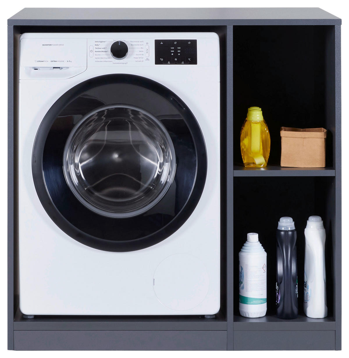 WASCHMASCHINENSCHRANK 99/98/68 cm  in Anthrazit  - Anthrazit, MODERN, Holzwerkstoff (99/98/68cm) - home24